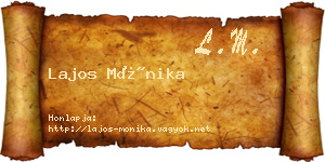 Lajos Mónika névjegykártya