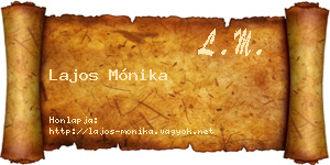 Lajos Mónika névjegykártya