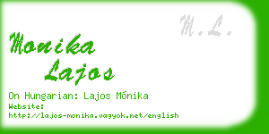 monika lajos business card