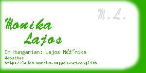 monika lajos business card